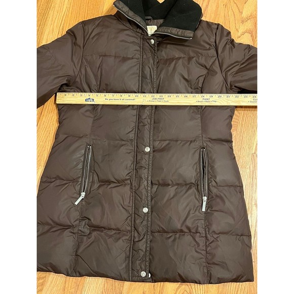 Michael Kors Brown Down Filled Full Zip Warm coat Size Large - Picture 9 of 10